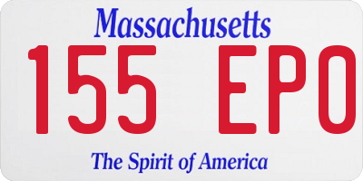 MA license plate 155EP0