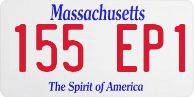 MA license plate 155EP1