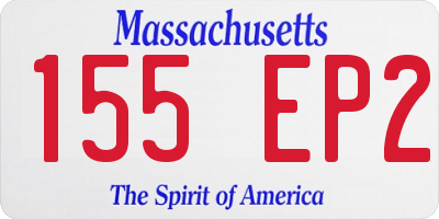 MA license plate 155EP2