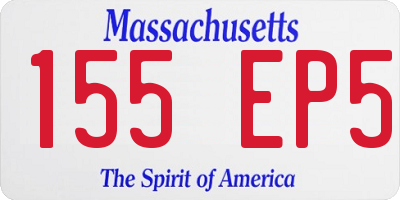 MA license plate 155EP5