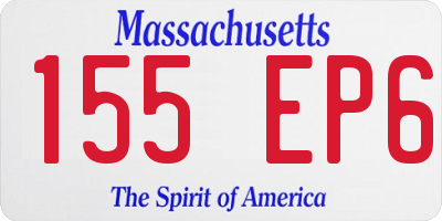MA license plate 155EP6