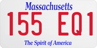MA license plate 155EQ1