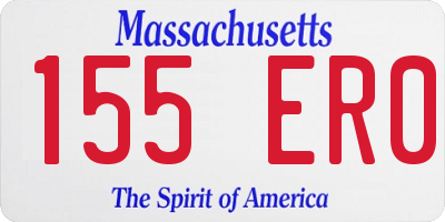 MA license plate 155ER0
