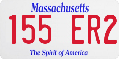MA license plate 155ER2