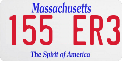 MA license plate 155ER3