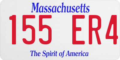 MA license plate 155ER4