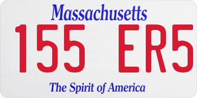MA license plate 155ER5