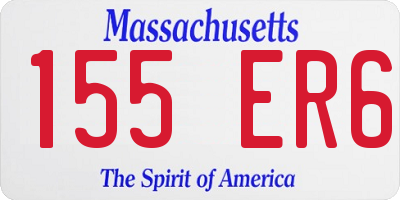 MA license plate 155ER6