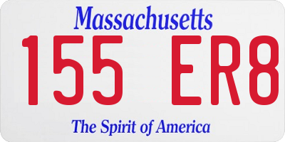 MA license plate 155ER8