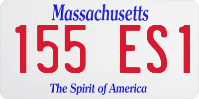 MA license plate 155ES1