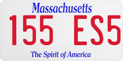 MA license plate 155ES5