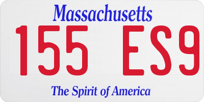 MA license plate 155ES9