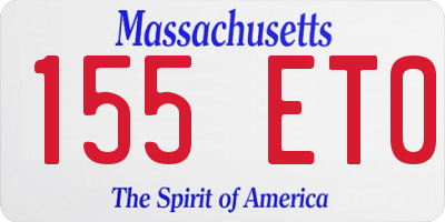 MA license plate 155ET0