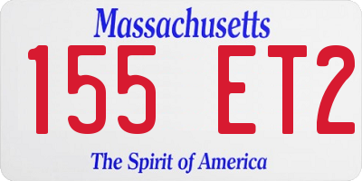 MA license plate 155ET2