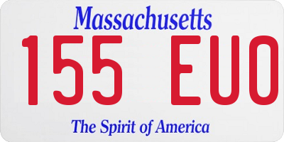MA license plate 155EU0