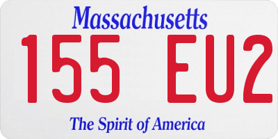 MA license plate 155EU2