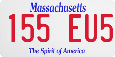 MA license plate 155EU5