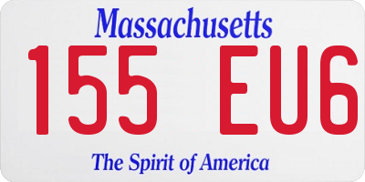 MA license plate 155EU6