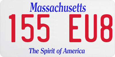 MA license plate 155EU8