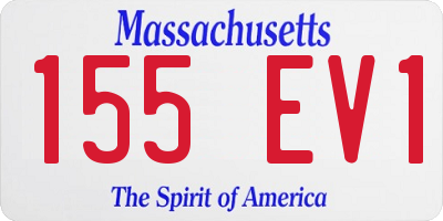 MA license plate 155EV1