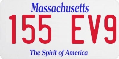 MA license plate 155EV9