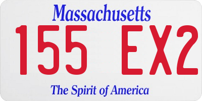 MA license plate 155EX2