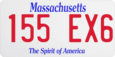 MA license plate 155EX6
