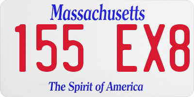 MA license plate 155EX8