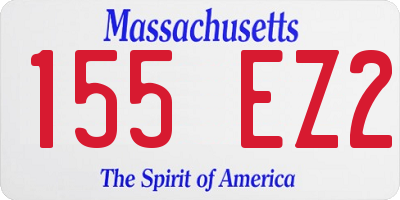MA license plate 155EZ2