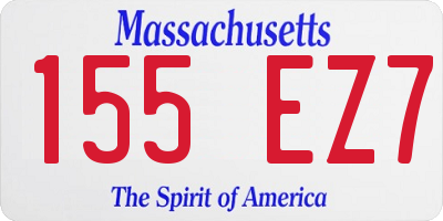 MA license plate 155EZ7