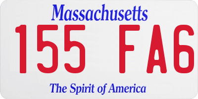 MA license plate 155FA6
