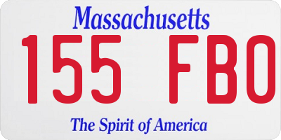 MA license plate 155FB0