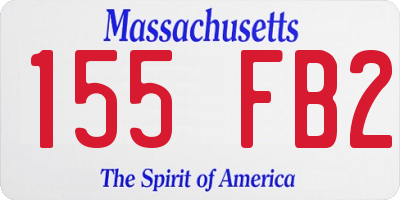 MA license plate 155FB2