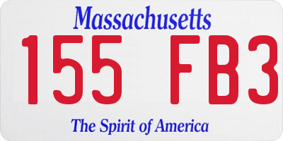 MA license plate 155FB3