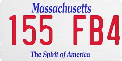MA license plate 155FB4