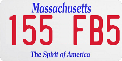 MA license plate 155FB5