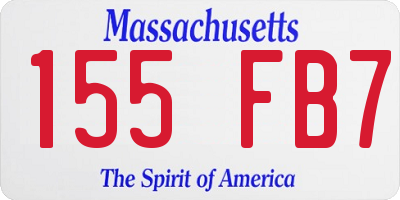 MA license plate 155FB7