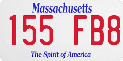 MA license plate 155FB8