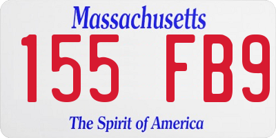 MA license plate 155FB9