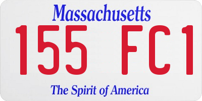 MA license plate 155FC1