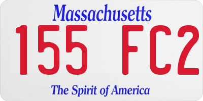 MA license plate 155FC2