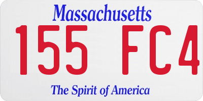 MA license plate 155FC4