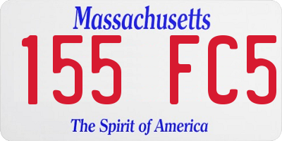 MA license plate 155FC5