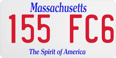MA license plate 155FC6