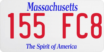 MA license plate 155FC8