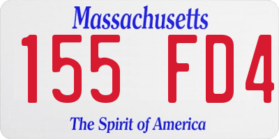 MA license plate 155FD4