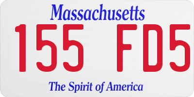 MA license plate 155FD5