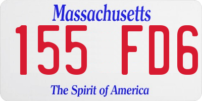 MA license plate 155FD6