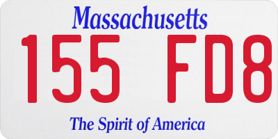 MA license plate 155FD8
