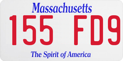 MA license plate 155FD9